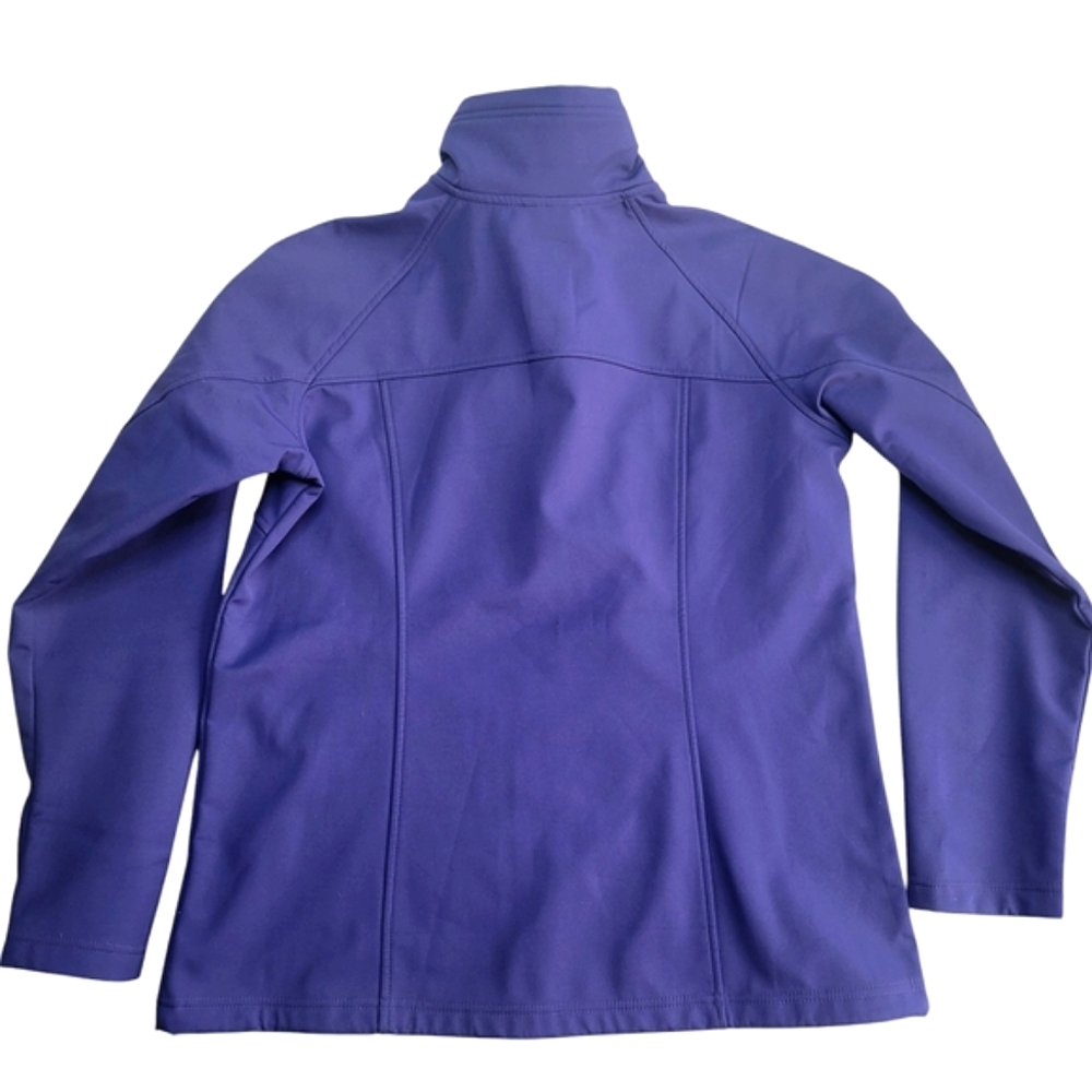 Columbia Womens‎ Jacket Coat Large Blue Purple Zip Up Fleece Lined Collar - Picture 2 of 9